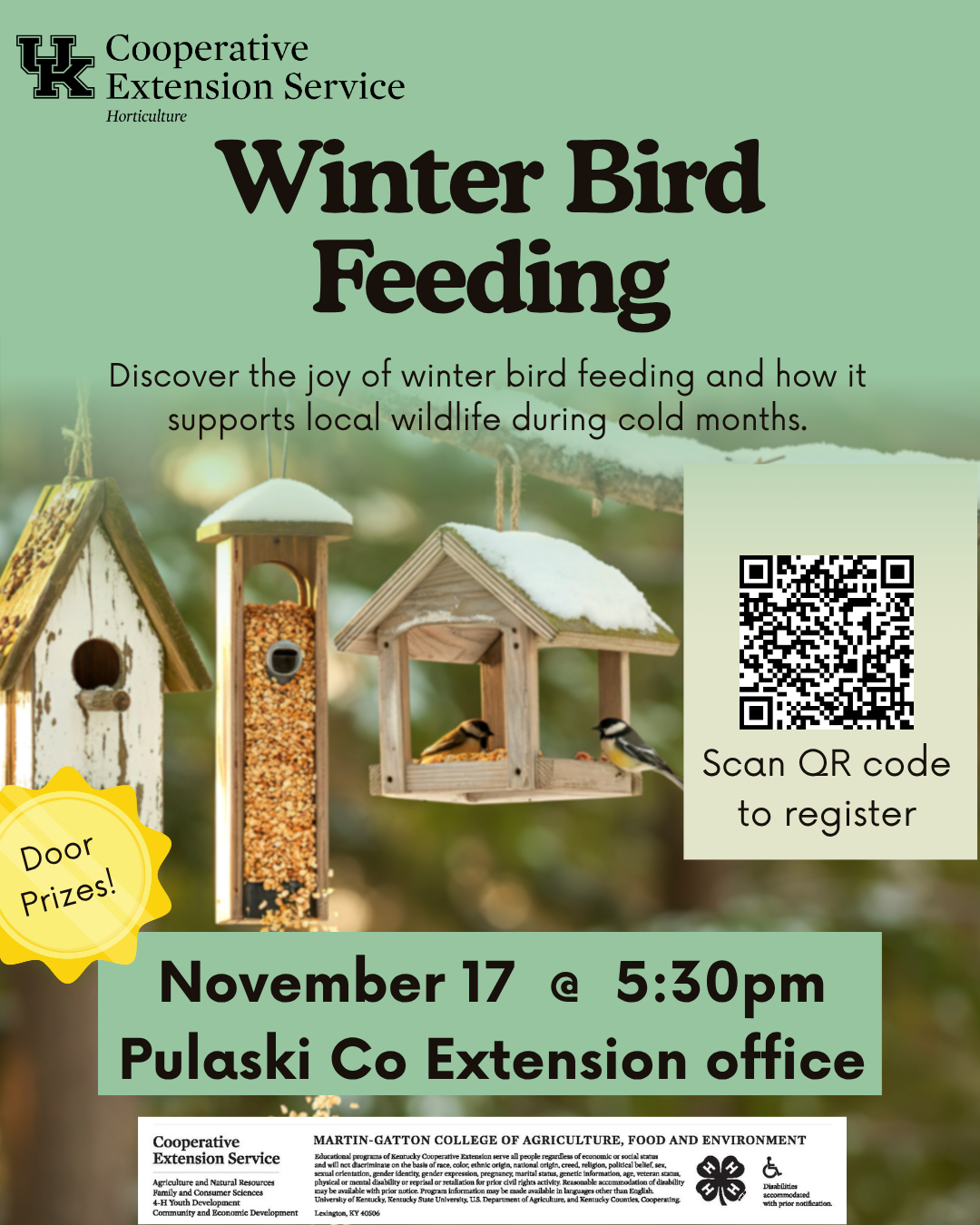 winter bird feedling flyer