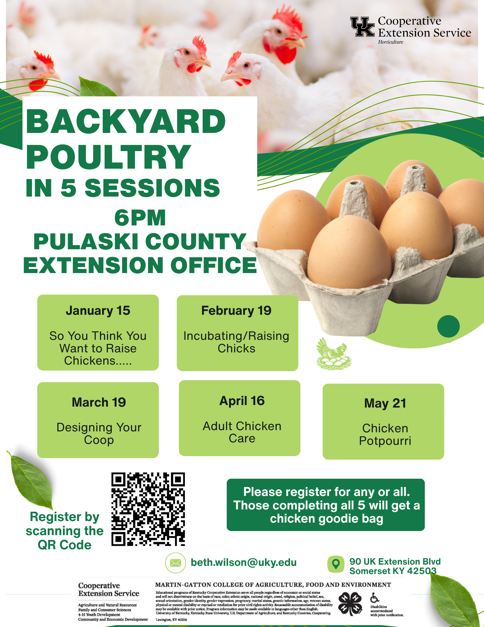 Backyard poultry in 5 sessions